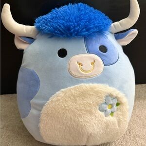 Squishmallows Blue and White Cow Plush